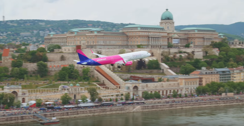 A Wizz Air új A321-es gépe a budapesti légibemutatón